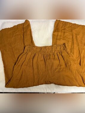Linen wide leg pants